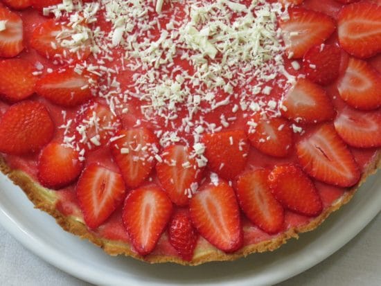 Erdbeertarte mit weißer Schokolade - genussfreudig