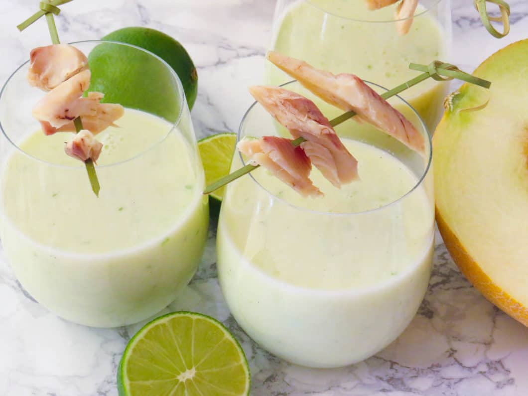 Kalte Melonensuppe mit geräuchertem Saibling - genussfreudig