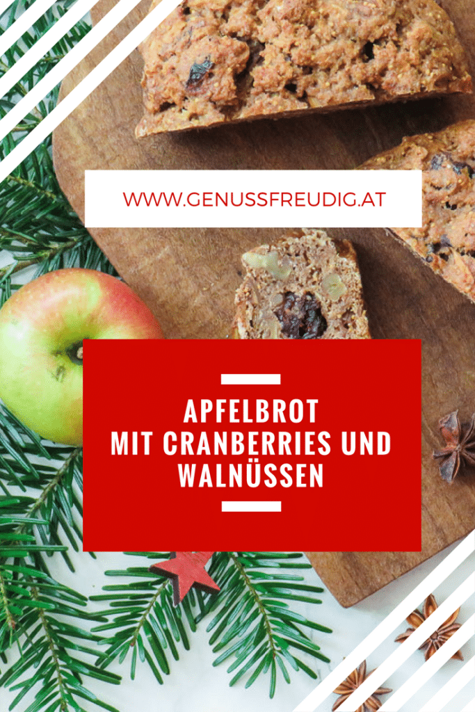 Apfelbrot mit Cranberries und Walnüssen - genussfreudig