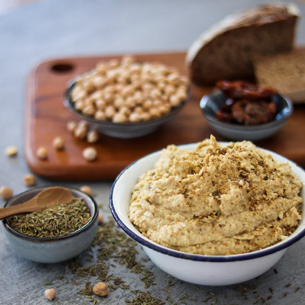 Hummus mit geröstetem Kreuzkümmel