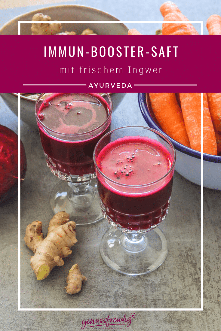 Immun-Booster-Saft mit frischem Ingwer - genussfreudig